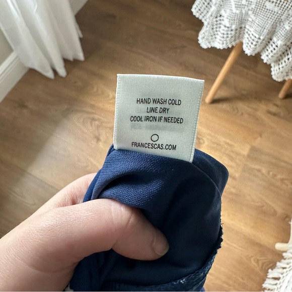 Star Print Navy Romper Size XS - Picture 7 of 8